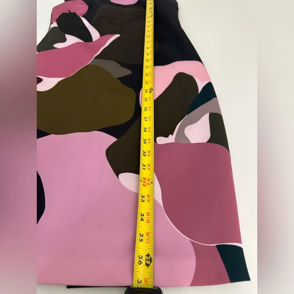 Ted Baker Maple Swirl Pencil Dress Size 2/Medium Pink Green EUC - Picture 7 of 7